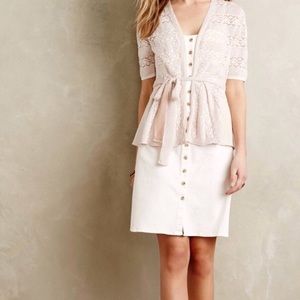 Anthropologie Peplum Summer Cardigan